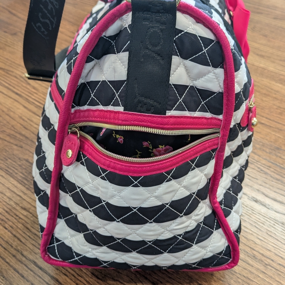 Betsey Johnson Quilted Weekender - Picture 2 of 16